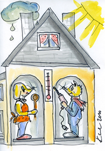 Zeichnung Goldene Hochzeit